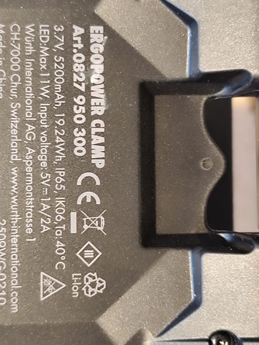 WURTH !!! Lampa robocza LED Ergopower CLAMP 1600 lm  Nowa !!!