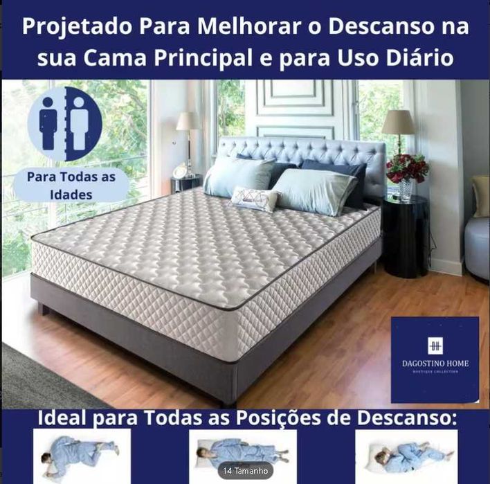 colchão casal 180x200 novo ainda na embalagem plástico preço reduzido