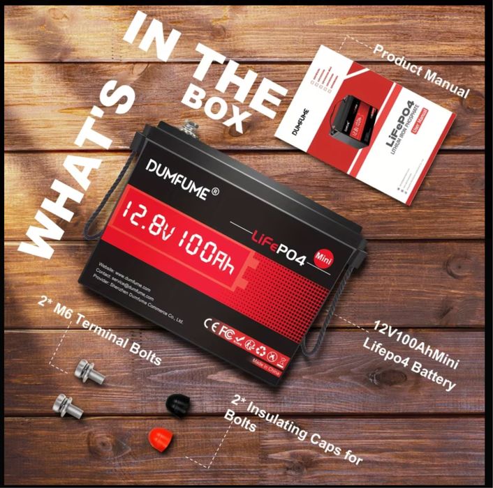 !ОСТАННІ!Акумулятор DUMFUME 12V 100Ah LiFePO4 (Redodo/volt/datouboss)