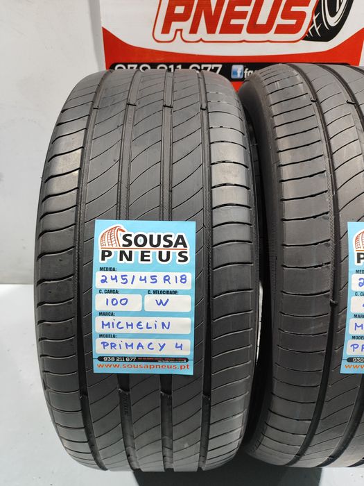 2 pneus semi novos 245-45R18 Michelin - Oferta dos portes