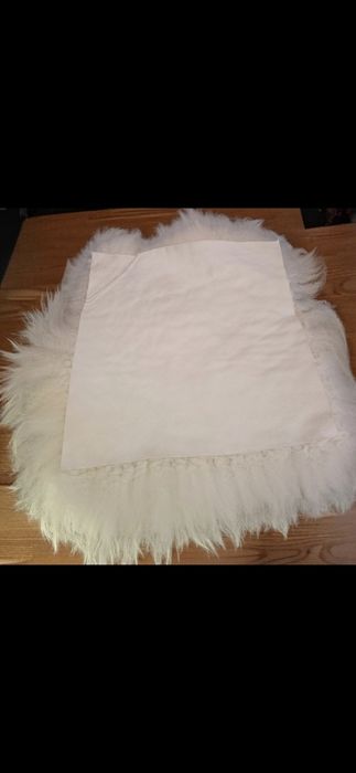 Naturalna skóra owcza 50x50 cm Dywanik Miękka i puszysta