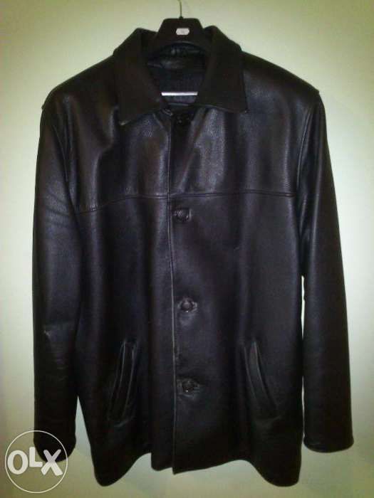Kurtka skórzana,czarna.