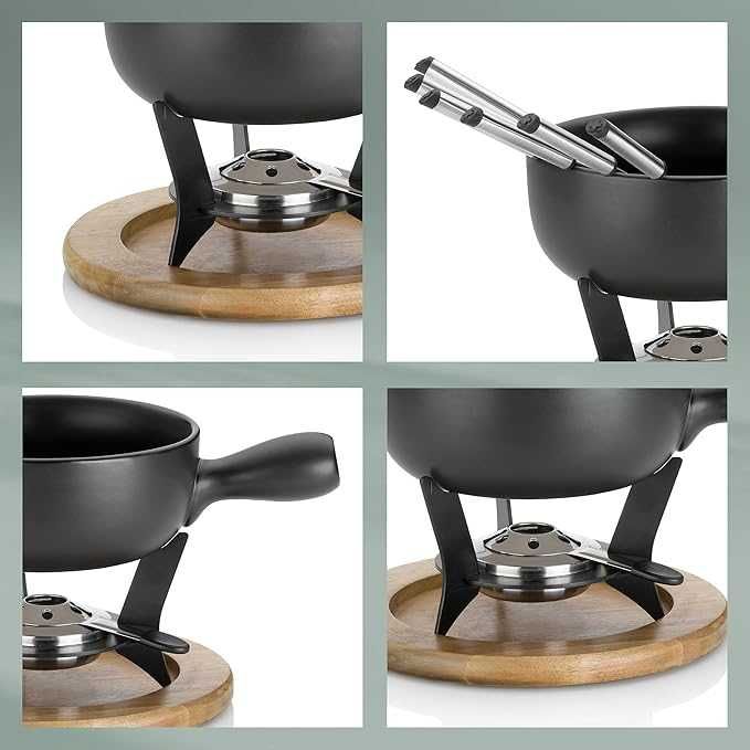 Zestaw do fondue serowego ceramiczny KELA Country K3