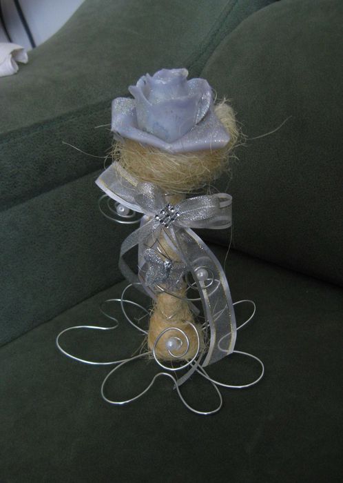 Flor Artesanal Prateada NOVA