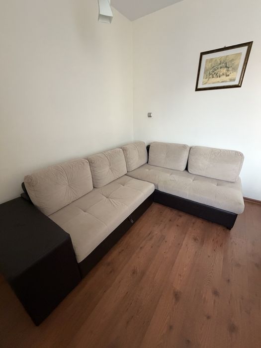 Kanapa Sofa beżowa  narożnik