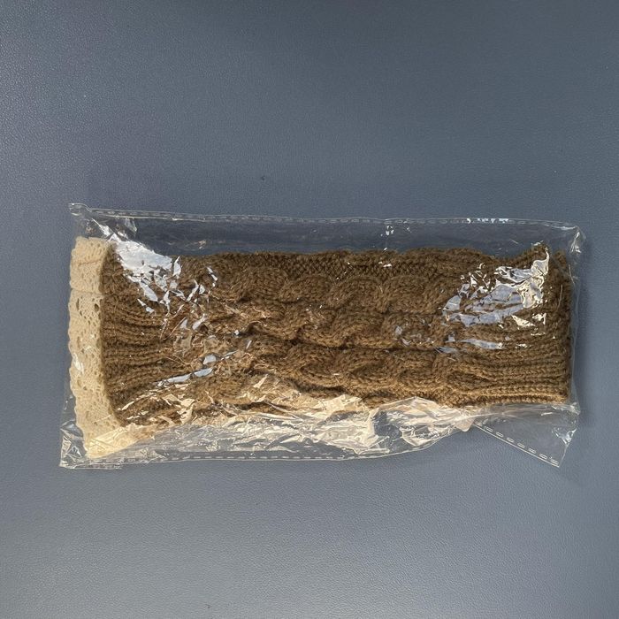 Ocieplacze na Przedramiona Damskie, Brązowe, Wełniane 23 x 7 cm