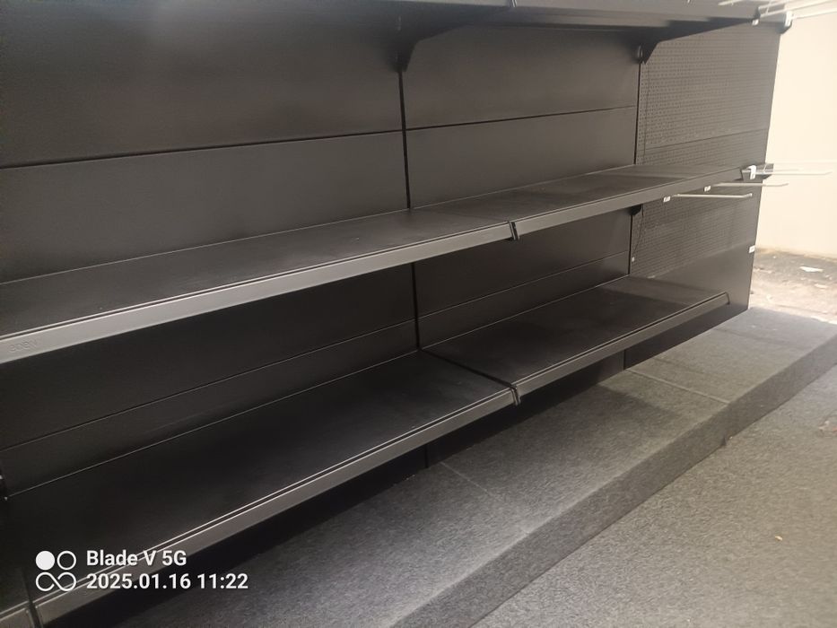 regały przyścienne metalowe modułowe sklepowe meble magazynowy garaż