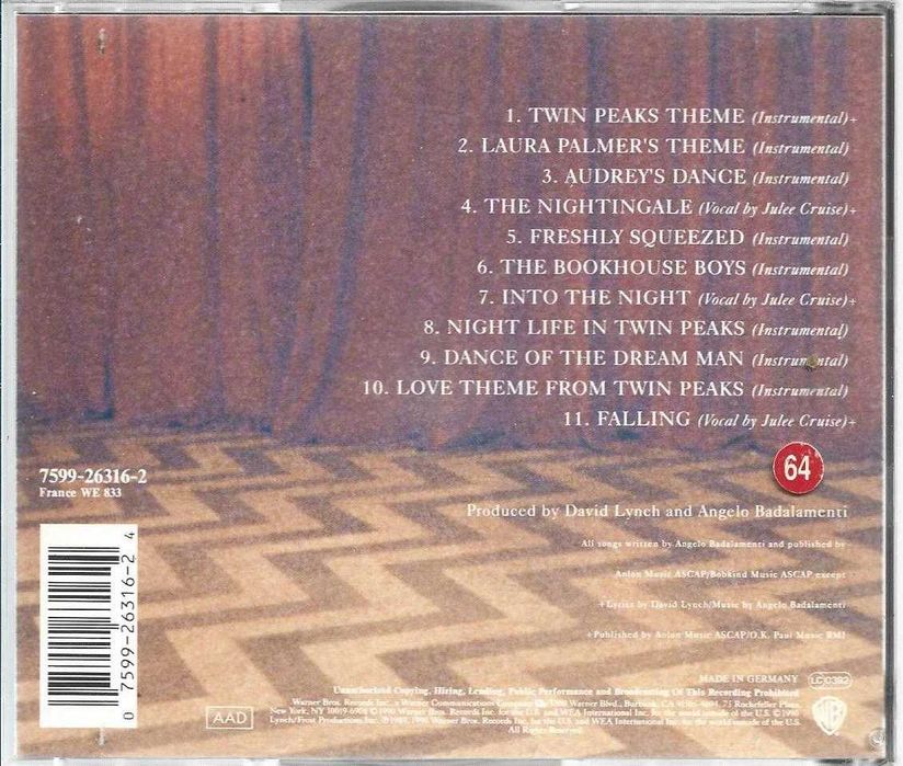 Twin Peaks - - - - - Banda Sonora - - - - - CD