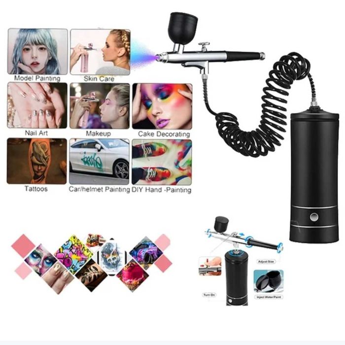 Aerograf Nails Art Paint z kompresorem Przenośny