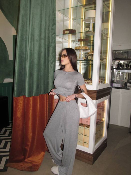 Жіночий костюм на весну/літо топ та штани, летний женский костюм