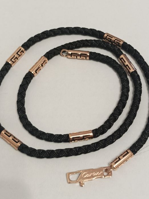 Шнурок шелковый с золотом