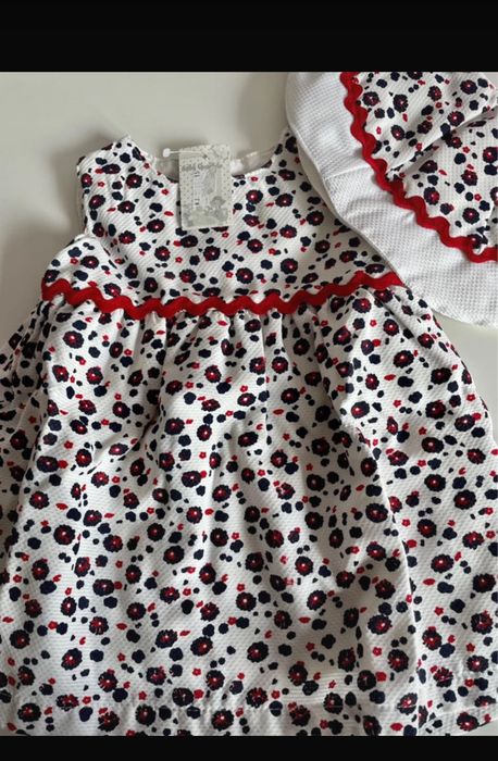 Vestido + chapéu bebé menina