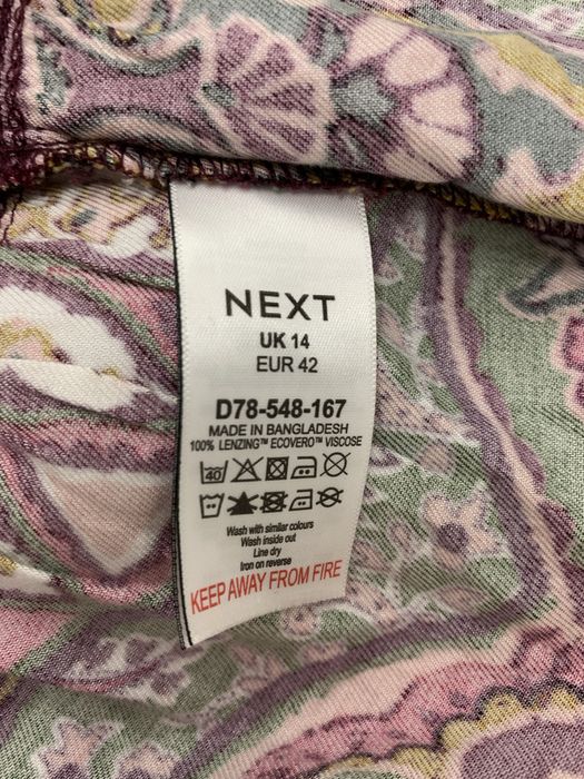 Sukienka kolorowa paisley boho etno bufiaste rekawy wiskoza 40 42