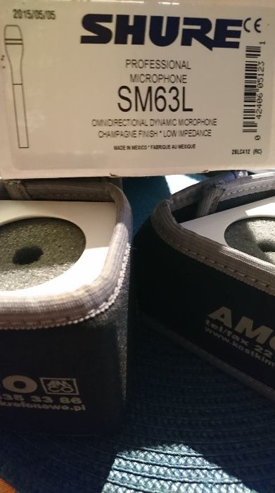 Mikrofon Shure SM63L Dynamiczny,Profesjonalny, Na Prezent,Nowy,Gratisy