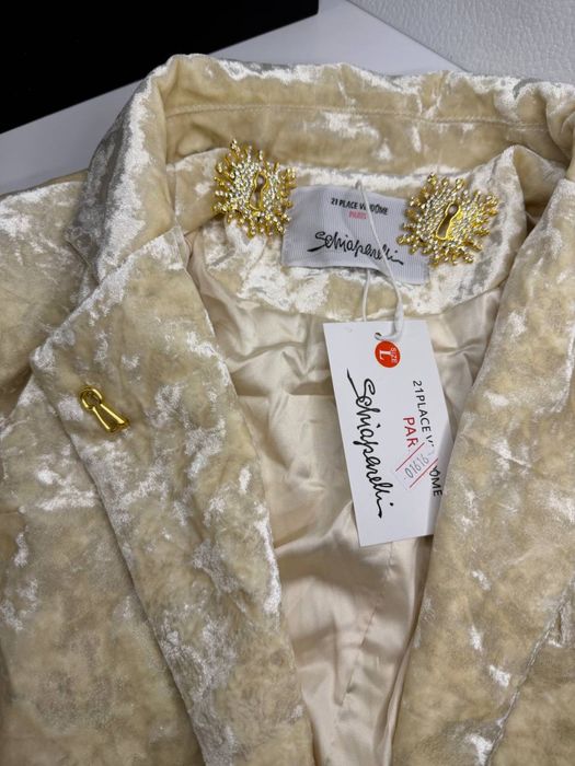 Костюм брючний велюровий Schiaparelli преміум комплект піджак штани