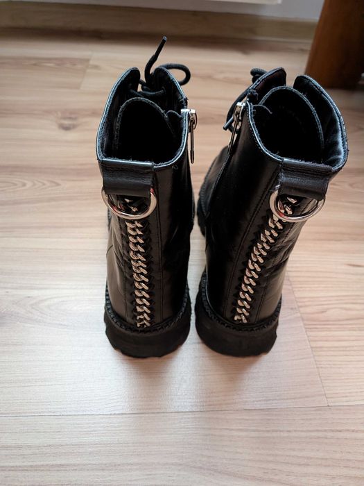 Skórzane botki workery Badura