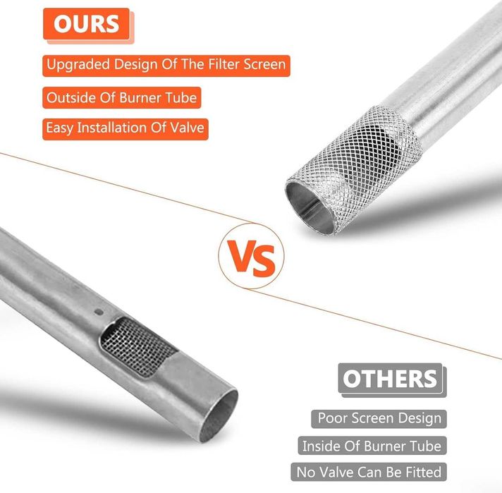 Rurka palnika do grillów gazowych Weber Q100, Q120, Q1000, Q1200