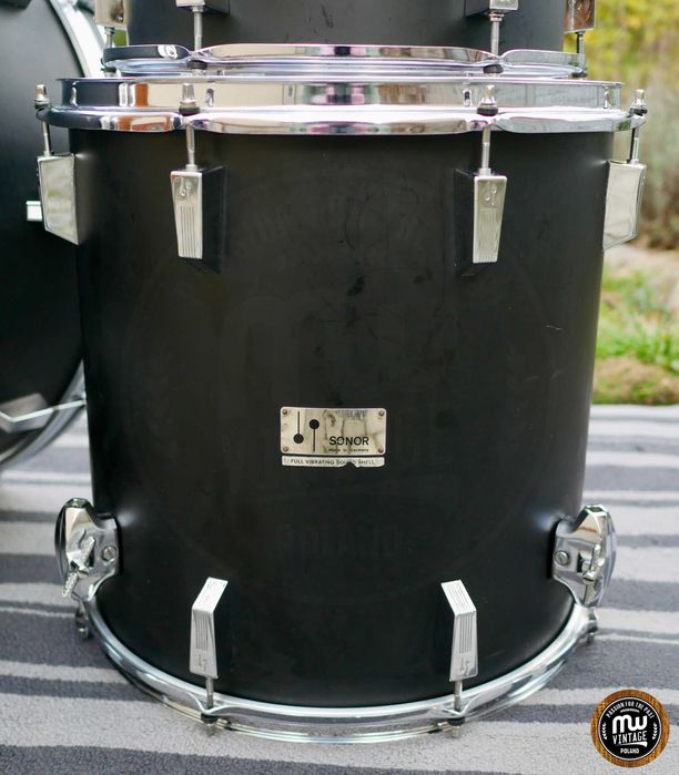 ‼️ Perkusja Sonor Champion 24", 13", 16" Matte Black 70s Vintage ‼️