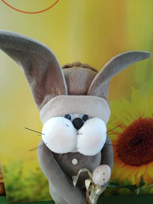ZAJĄC Wielkanocny robiony ręcznie RĘKODZIEŁO ZAJĄCE WIELKANOCNEprezent