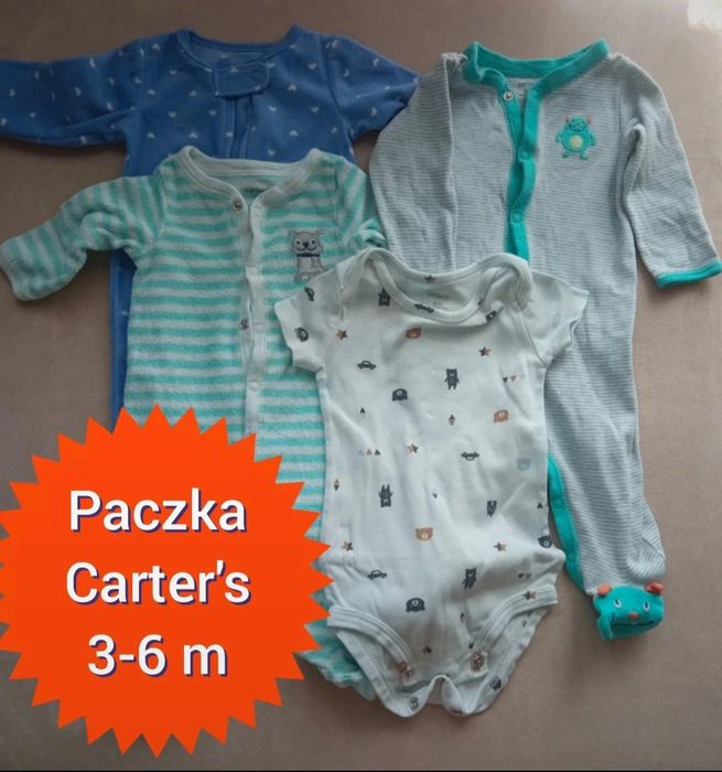 Zestaw Carter's body+pajacyki