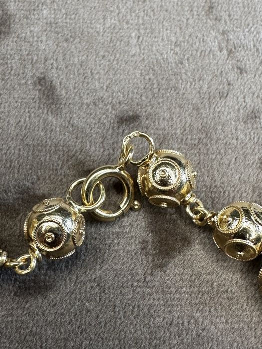 Colar de contas de Viana em prata dourada