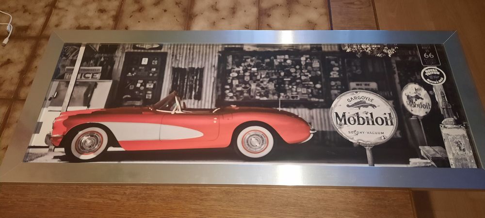 2 obrazy Chopper harley Davidson i Chevrolet corvette c1
