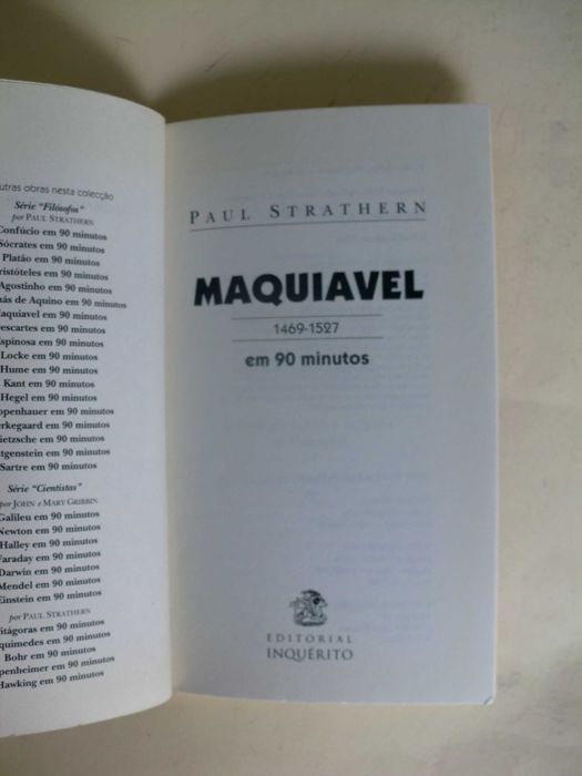 Espinosa / Maquiavel / Pitágoras em 90 minutos de Paul Strathern