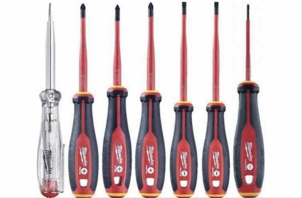 Набір діелектричних викруток Milwaukee 7 шт + тестер напруги