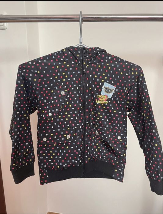 czarna kurtka w kropki coccodrillo 122 przejściowa