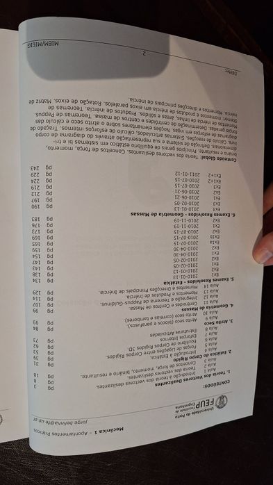 Manual Mecânica I, exercícios resolvidos. FEUP