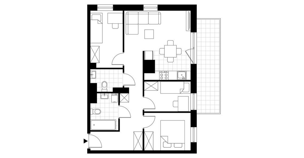4-pokojowe mieszkanie 60m2 + balkon