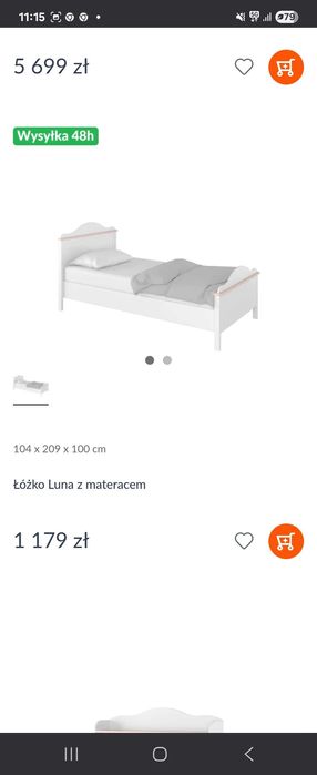 Zestaw mebli do pokoju dziewczynki 6 eleementow