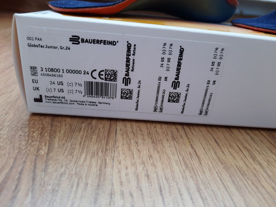 Wkładki ortopedyczne dziecięce 3/4 r.24