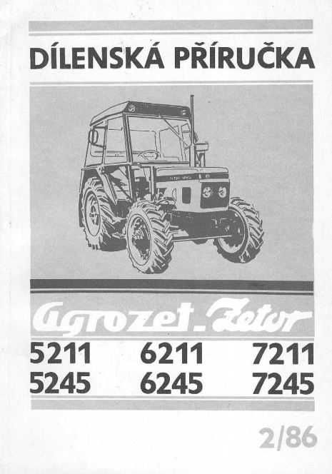 Zetor 5211, 5245, 6211, 6245, 7211, 7245, 7711, 7745 instr.naprawy