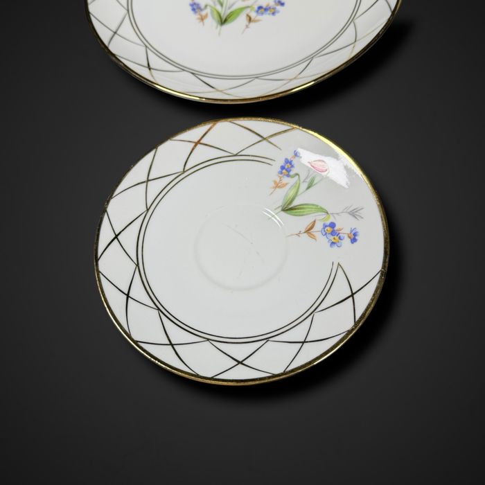 zestaw śniadaniowy trio filiżanka Kaestner Saxonia b6/011753