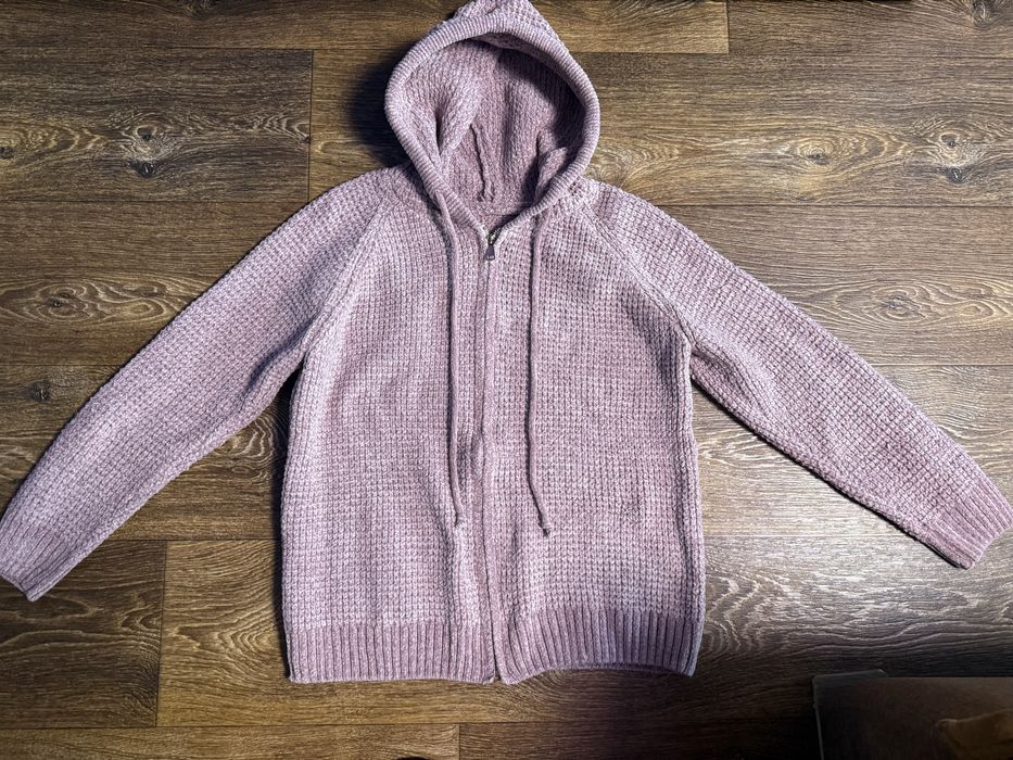 Кофта вязка велюр на молнии 48р