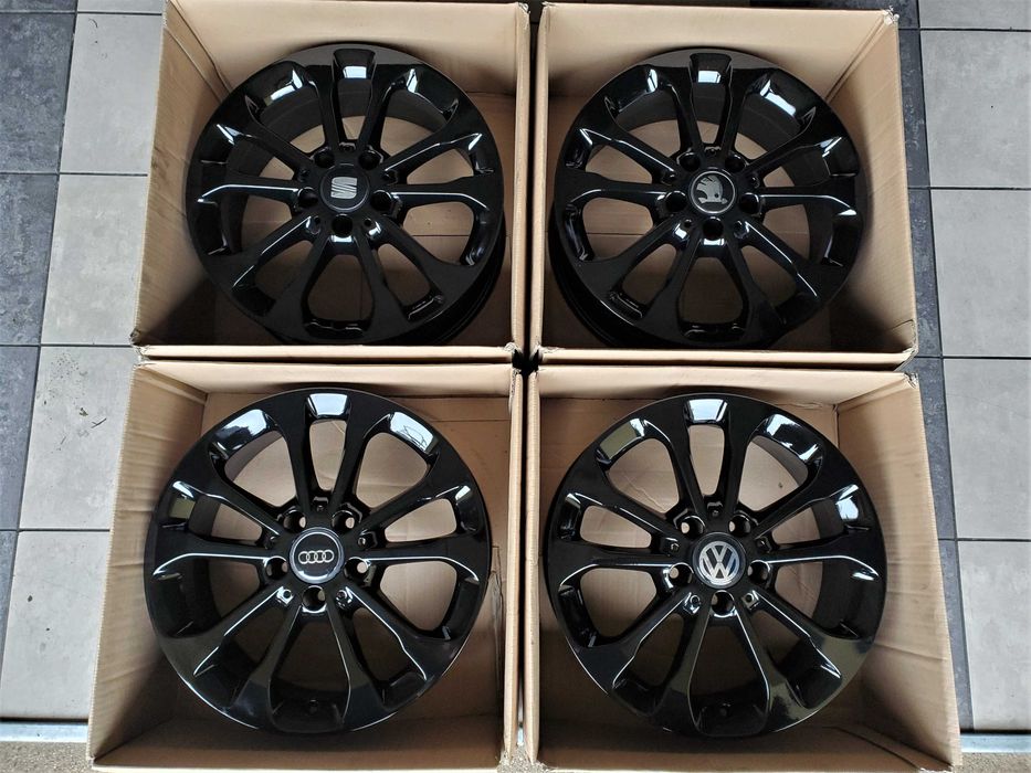 Alufelgi 17 5x112 Czarne VW Audi Seat Skoda Mercedes Oryginalne ! 342#