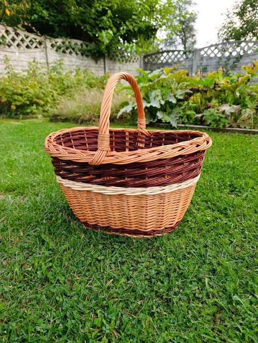 XXL KOSZ duży koszyk wiklinowy na zakupy grzyby piknikowy
