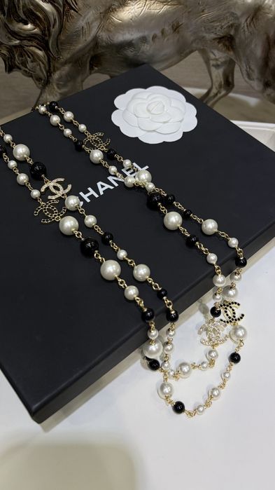 Chanel® Luksusowy naszyjnik CC® ekskluzywna biżuteria łańcuszek perły