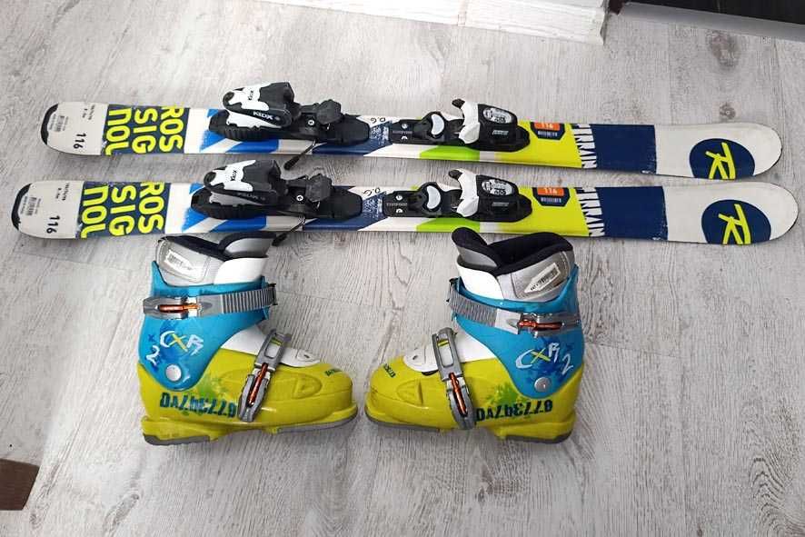 Zestaw narty Rossignol Terrain Junior 116 cm buty DALBELLO CXR2 roz 36