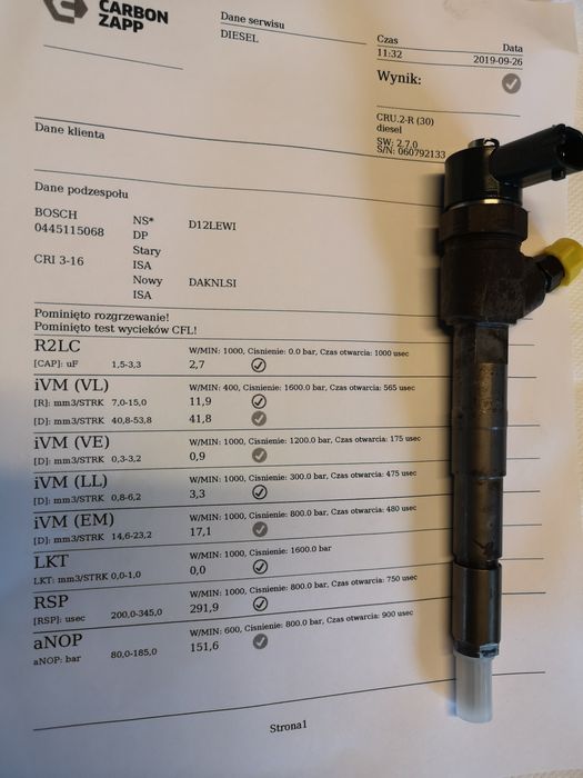 Naprawa Wtryskiwaczy i Pomp Wtryskowych