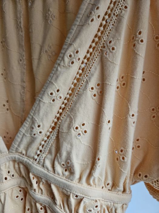 Asos sukienka na lato brzoskwiniowa azurowa S 36