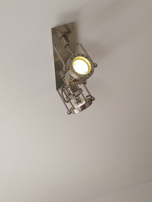 Lampa sufitowa i kinkiet inox