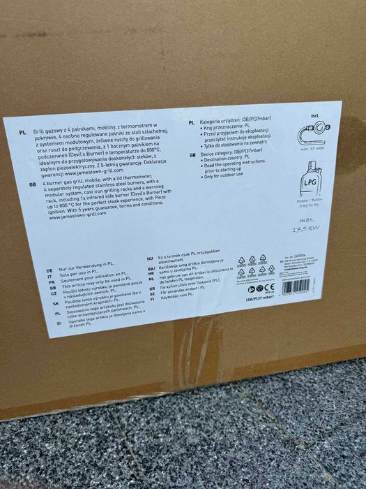 Grill Gazowy Maddex 3+1-palnikowy 13,5 kW Jamestown