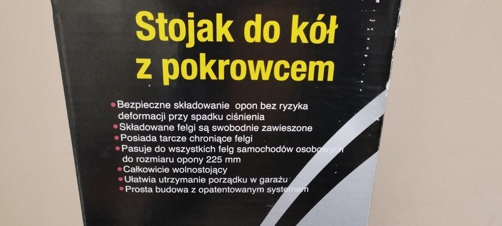 Stojak do kół z pokrowcem