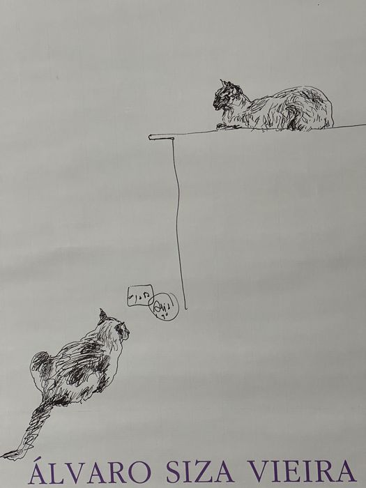 Álvaro Siza Vieira - Cartaz "Discursos Sobre Arquitectura" Autografado