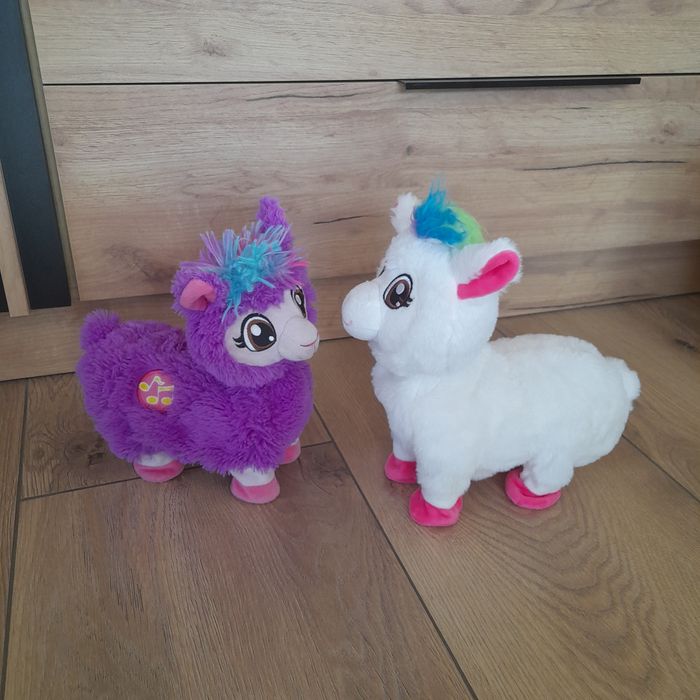 2x tańcząca lama: fioletowa, biała