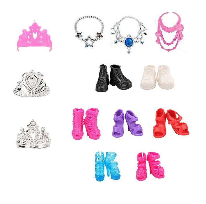 Ubranka dla lalki Barbie Ciuszki Sukienki Buty 2 zestawy