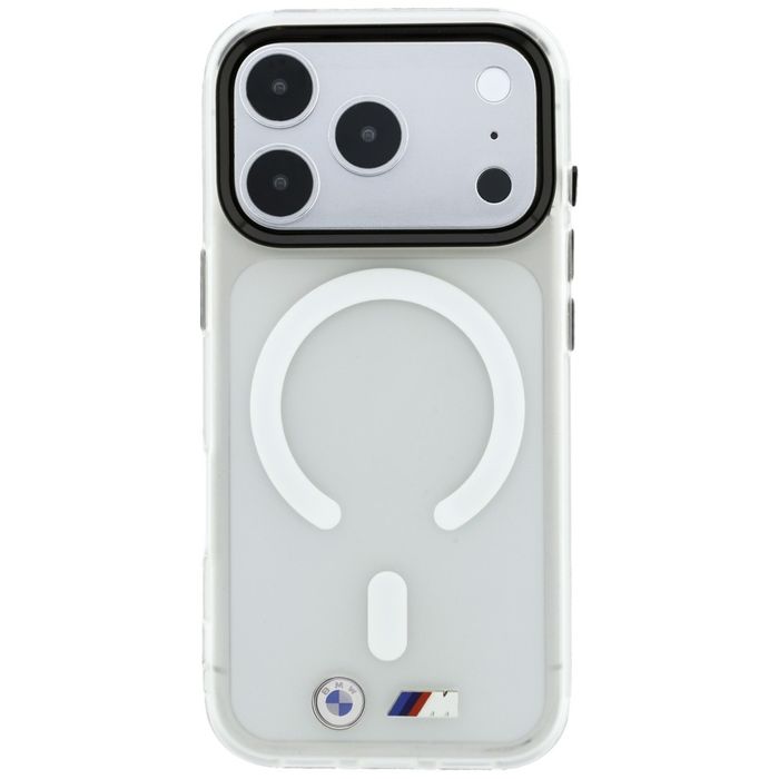 Etui BMW M IML Frosted Metal Logo i Trims MagSafe do iPhone 18 Pro Max / 17 Pro Max przezroczysty