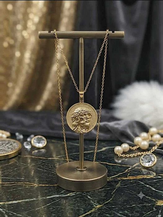 Elegancki duży ZŁOTY WISIOREK 3D p.585 CUDO